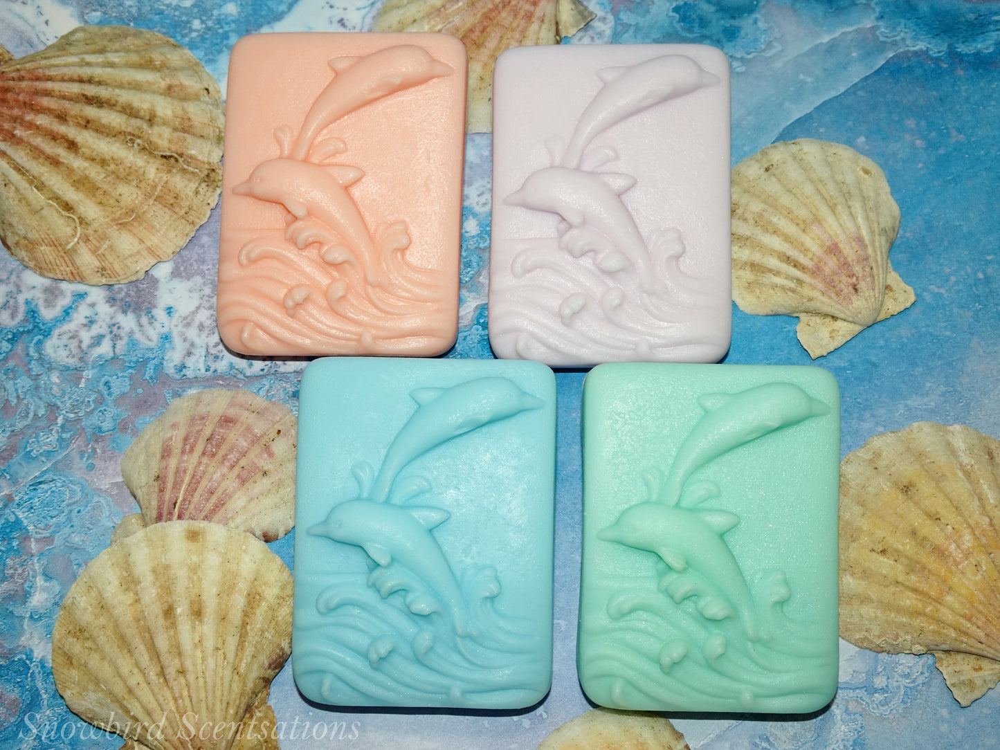 Dolphins with Waves Bar (Solid or Painted)