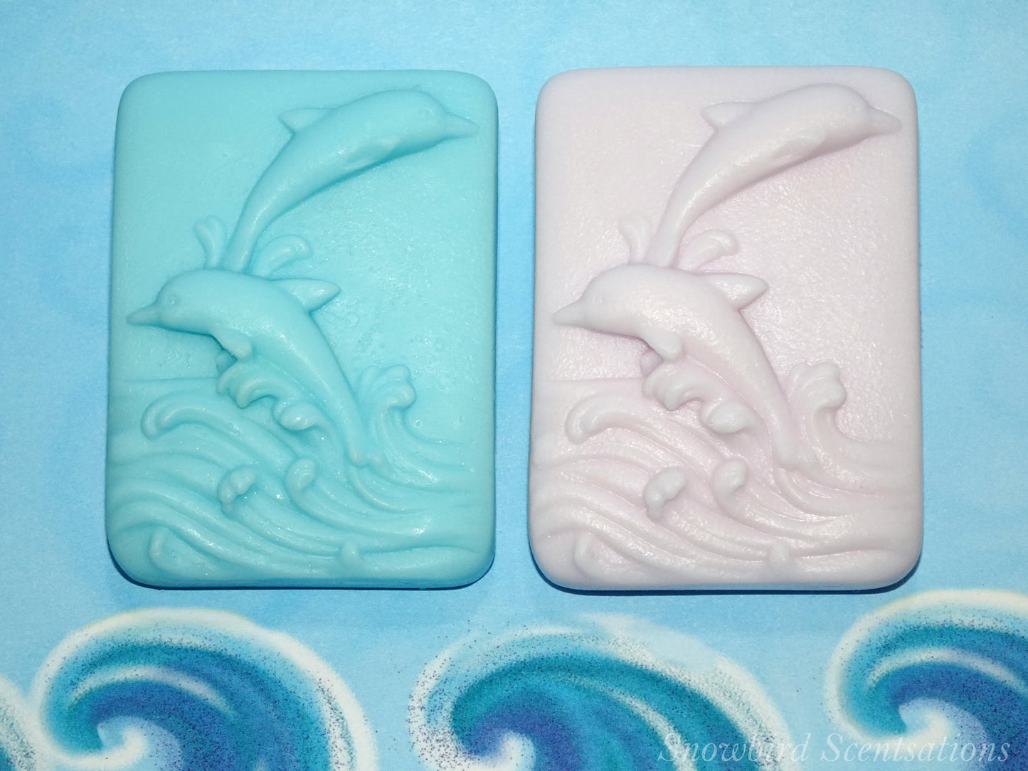 Dolphins with Waves Bar (Solid or Painted)