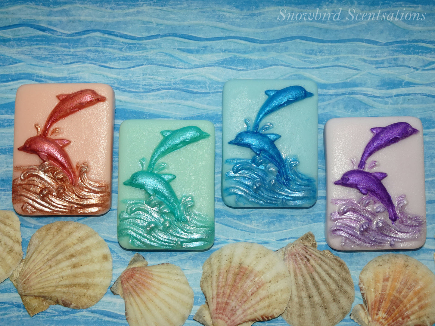 Dolphins with Waves Bar (Solid or Painted)