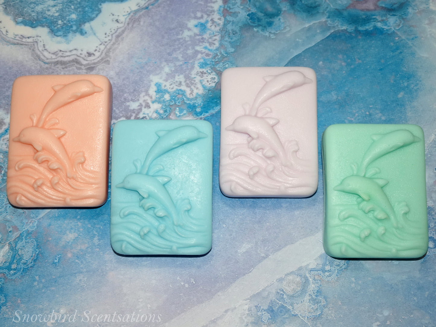 Dolphins with Waves Bar (Solid or Painted)