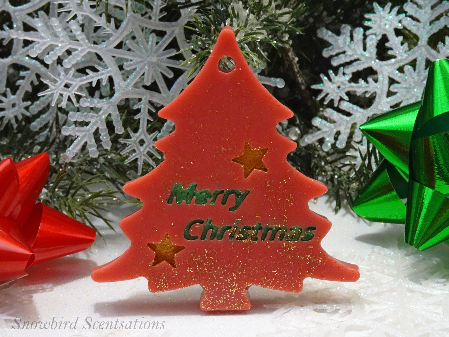 Christmas Tree with "Merry Christmas" (Painted)