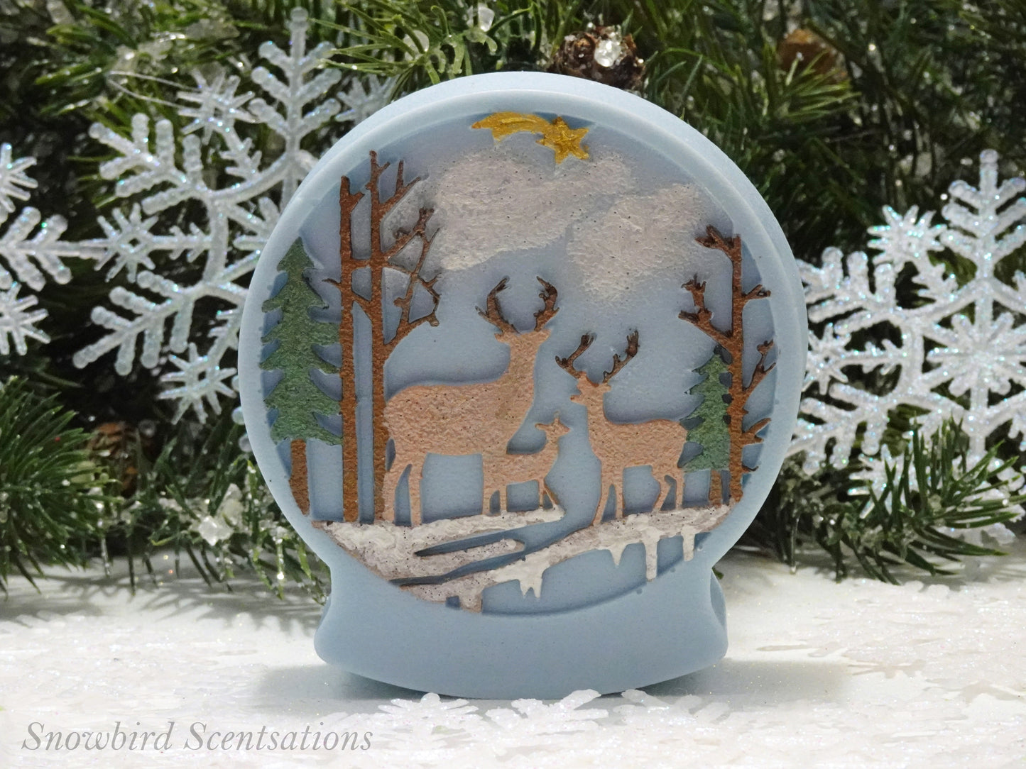 Reindeer Snow Globe (Solid or Painted)