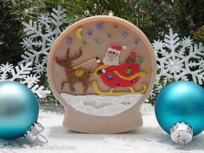 Christmas Santa Snow Globe (Solid or Painted)
