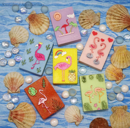 Flamingo Bar Soap - Assortment of 6 (Painted)