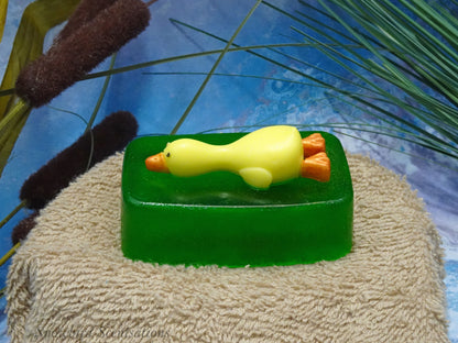 Lying Duck on Soap Bar