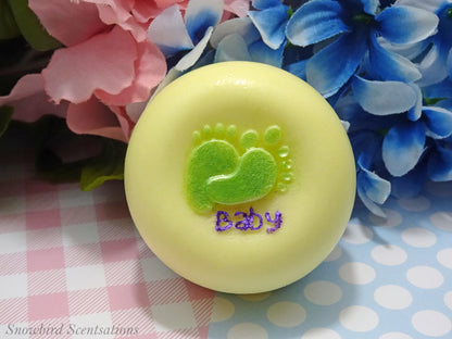 Footprints & "Baby" Disc Soap (Painted)