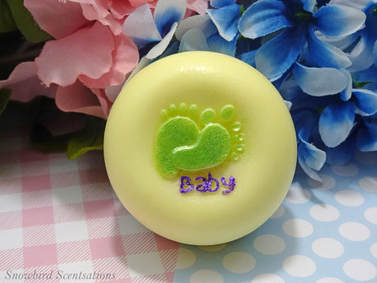 Footprints & "Baby" Disc Soap (Painted)