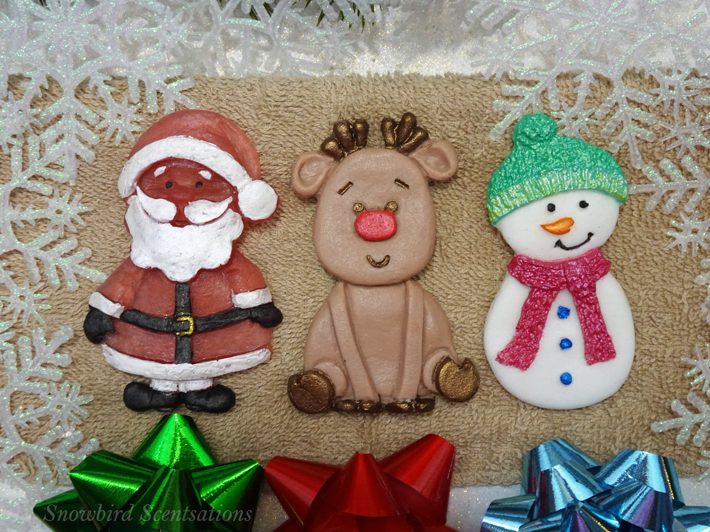 Santa, Reindeer, or Snowman Soap (Solid or Painted)