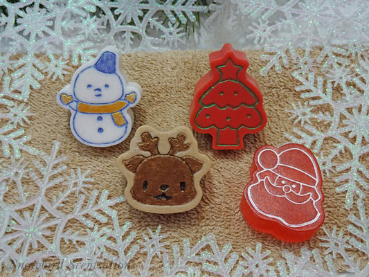 Santa, Reindeer, Snowman, & Christmas Tree - Set of 4 (Solid or Painted)
