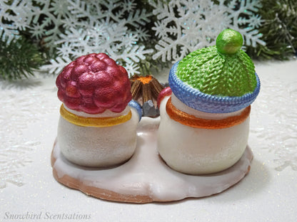 Snowmen By A Campfire Set (Solid or Painted)