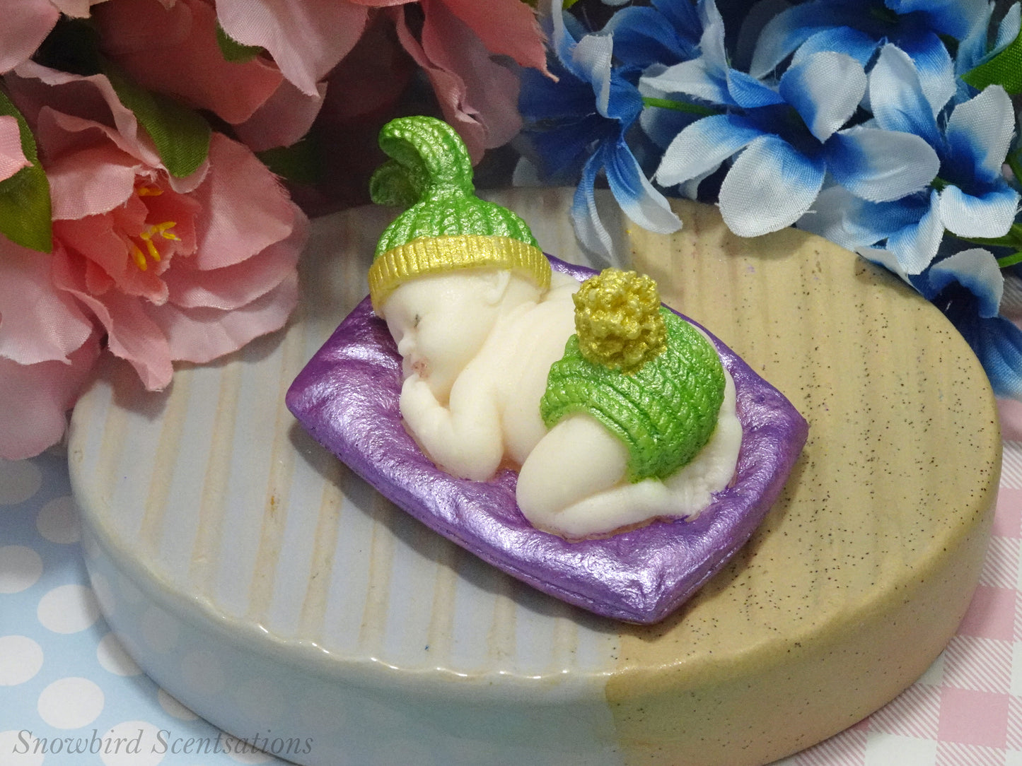 Baby on Pillow (Painted)