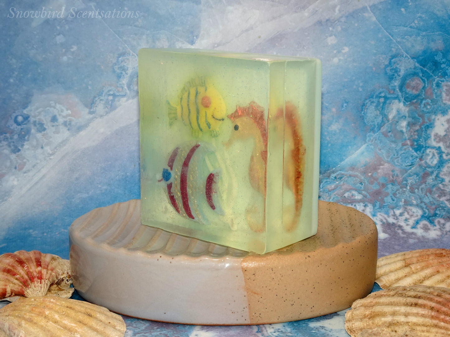 Ocean Embed: Seahorse & Fish