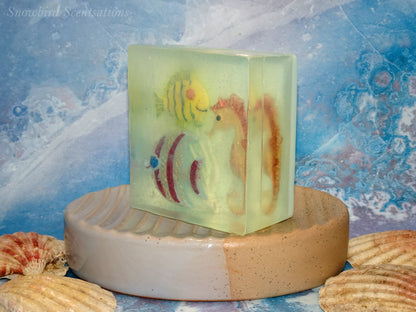 Ocean Embed: Seahorse & Fish