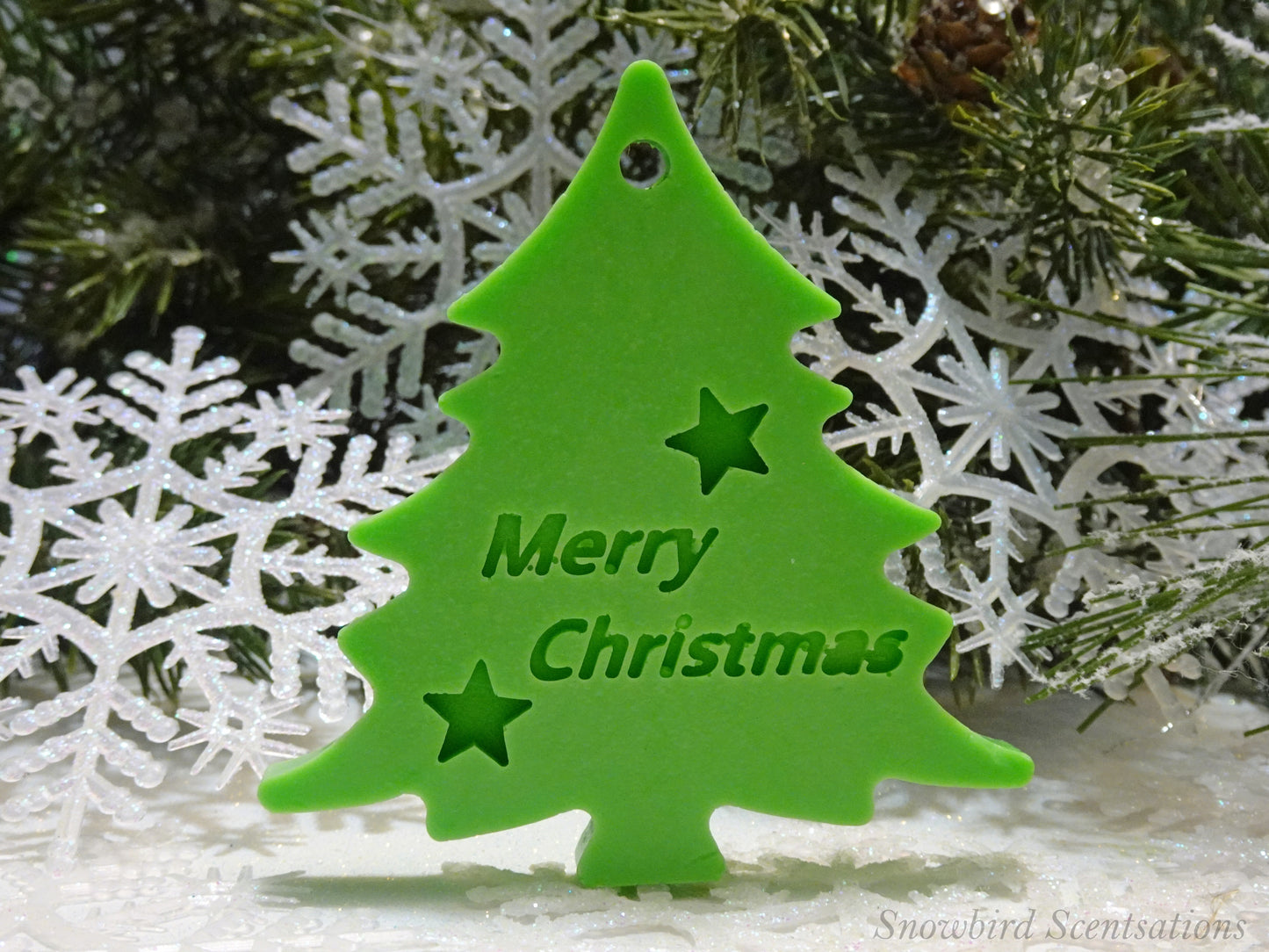 Christmas Tree with "Merry Christmas" (Solid)