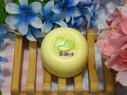 Footprints & "Baby" Disc Soap (Painted)