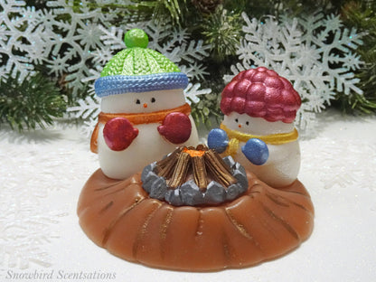 Snowmen By A Campfire Set (Solid or Painted)