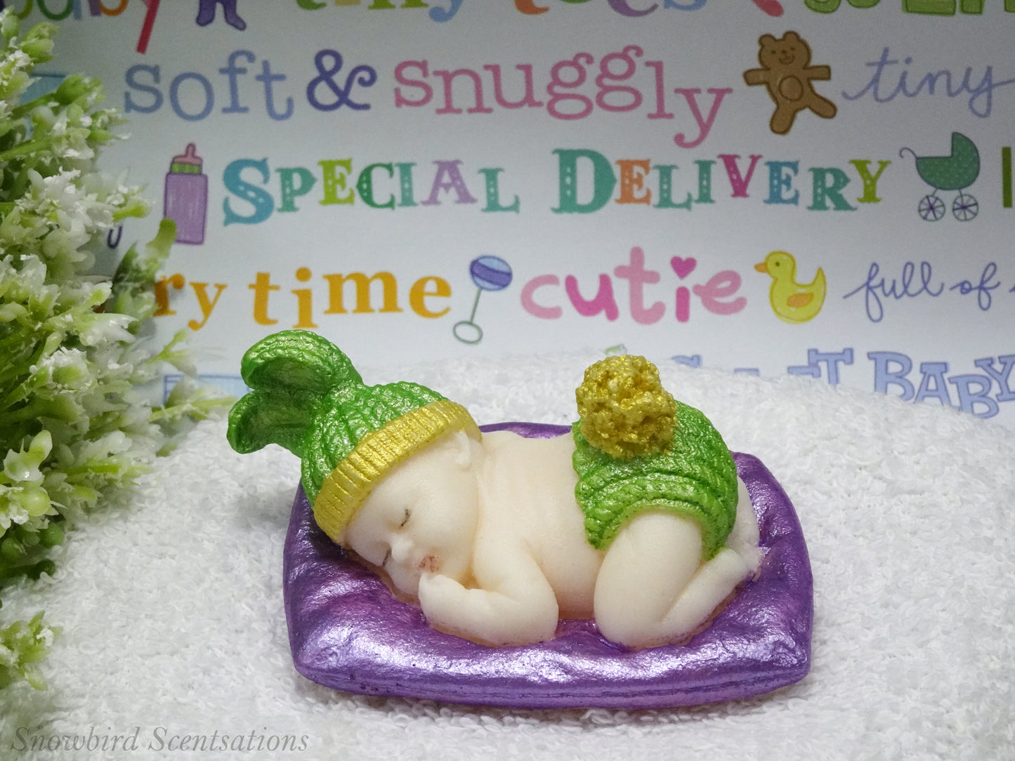 Baby on Pillow (Painted)