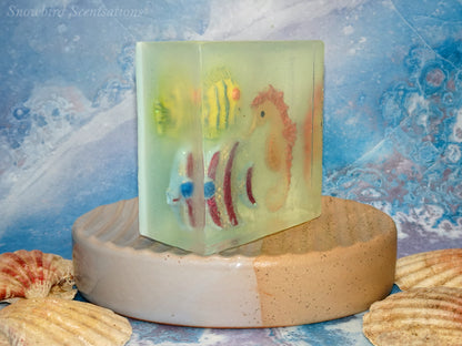 Ocean Embed: Seahorse & Fish