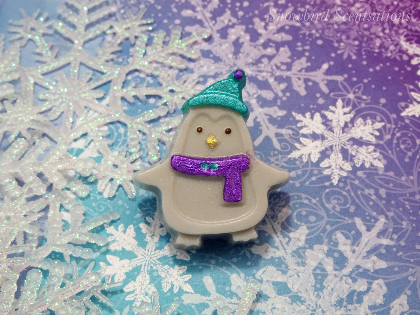 Penguin with Earmuffs or Toboggan (Solid or Painted)