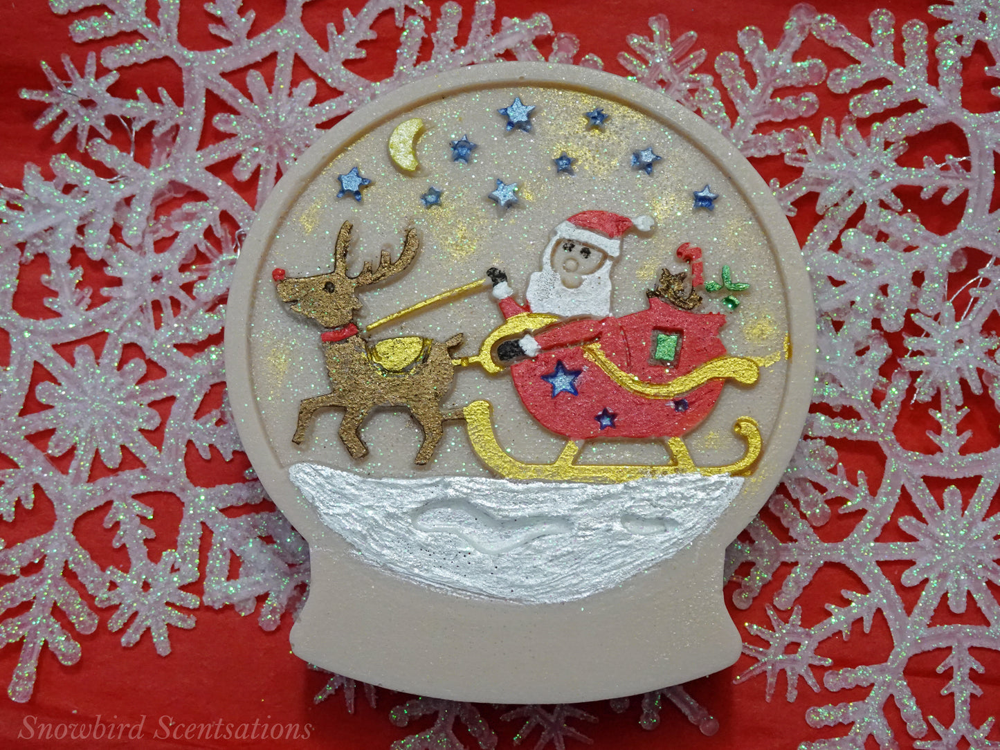 Christmas Santa Snow Globe (Solid or Painted)
