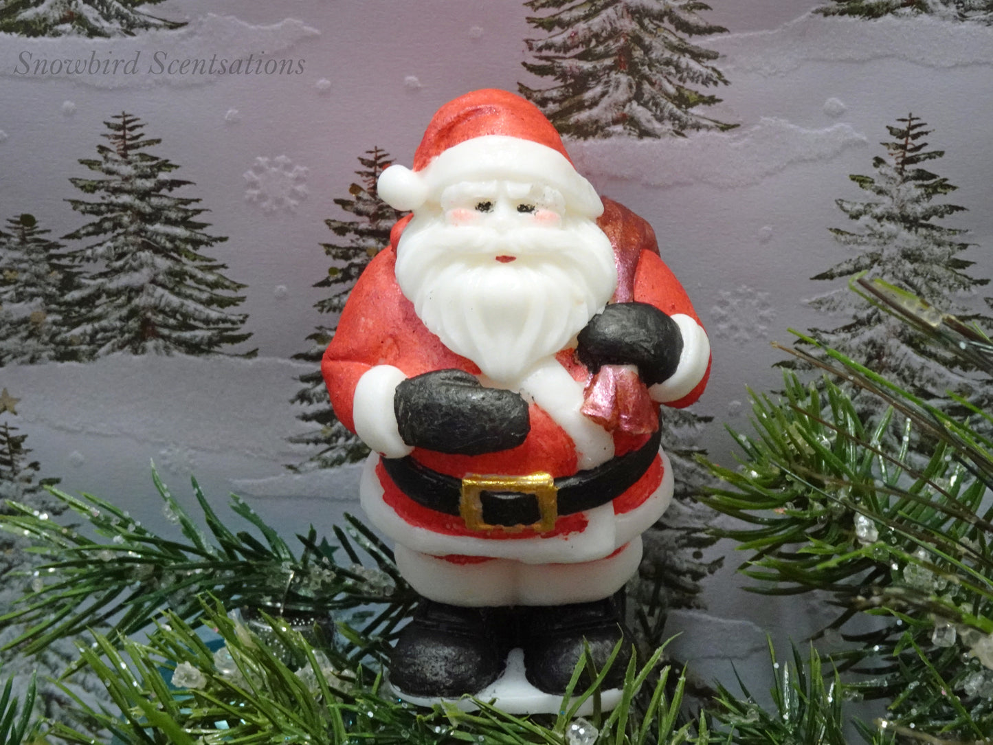 Santa with Bag on His Back (Solid or Painted)