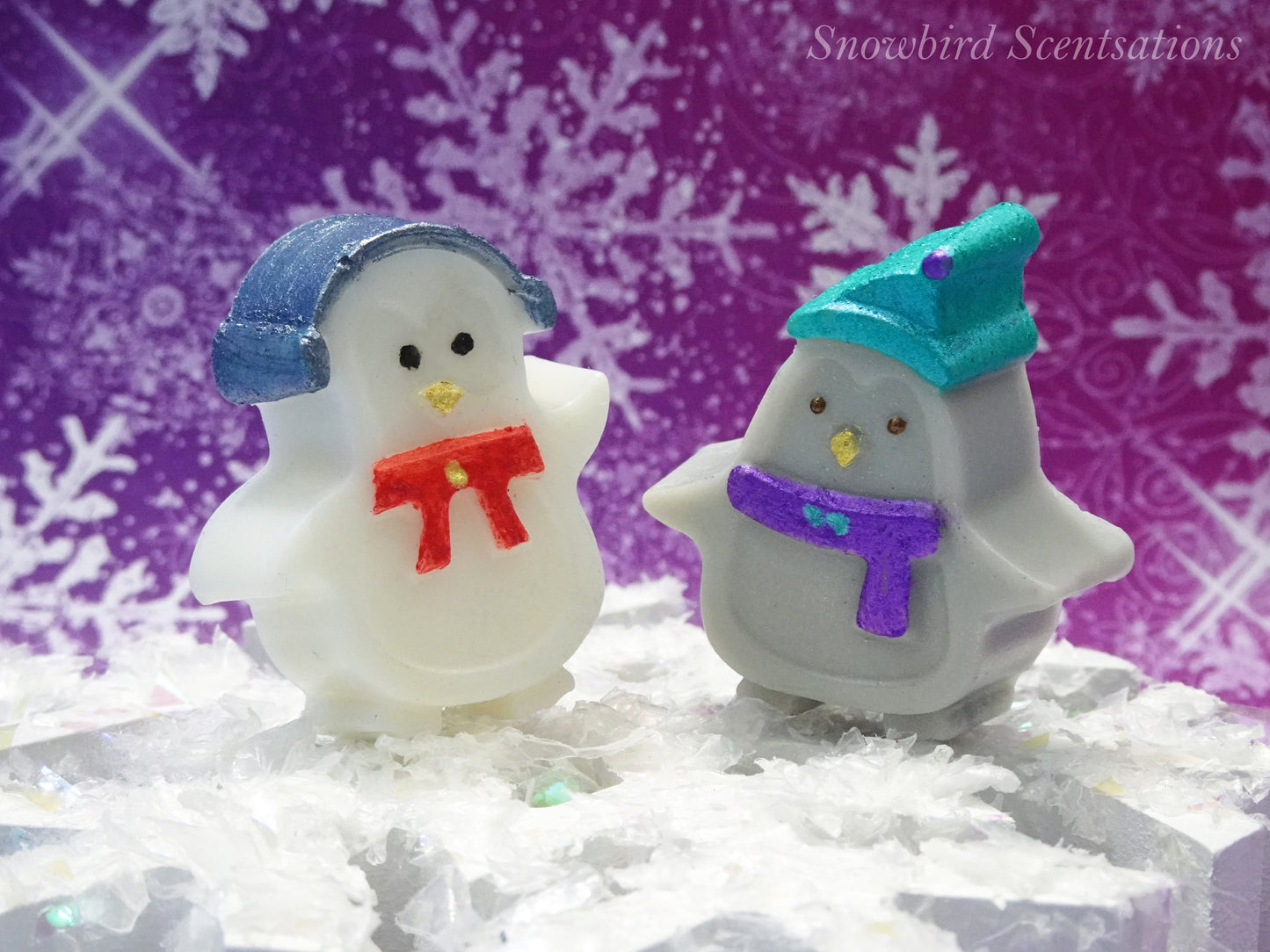 Penguin with Earmuffs or Toboggan (Solid or Painted)