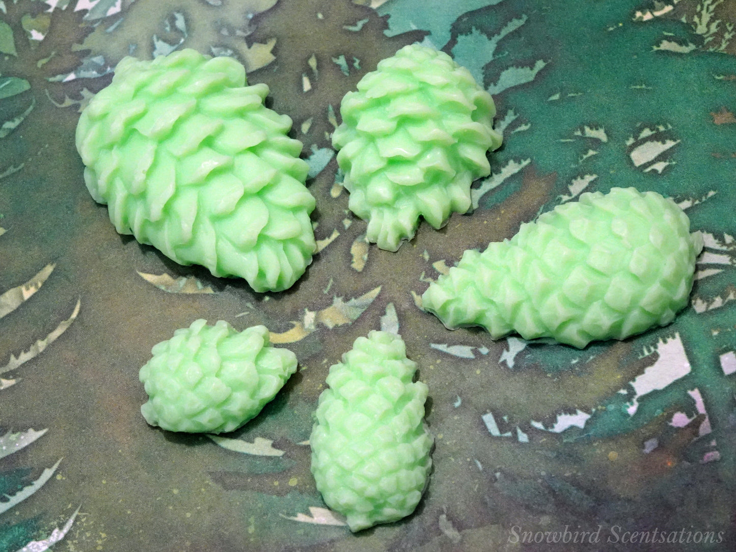 Small Pinecones - Set of 5 (Solid or "Snow Covered")