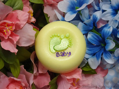 Footprints & "Baby" Disc Soap (Painted)