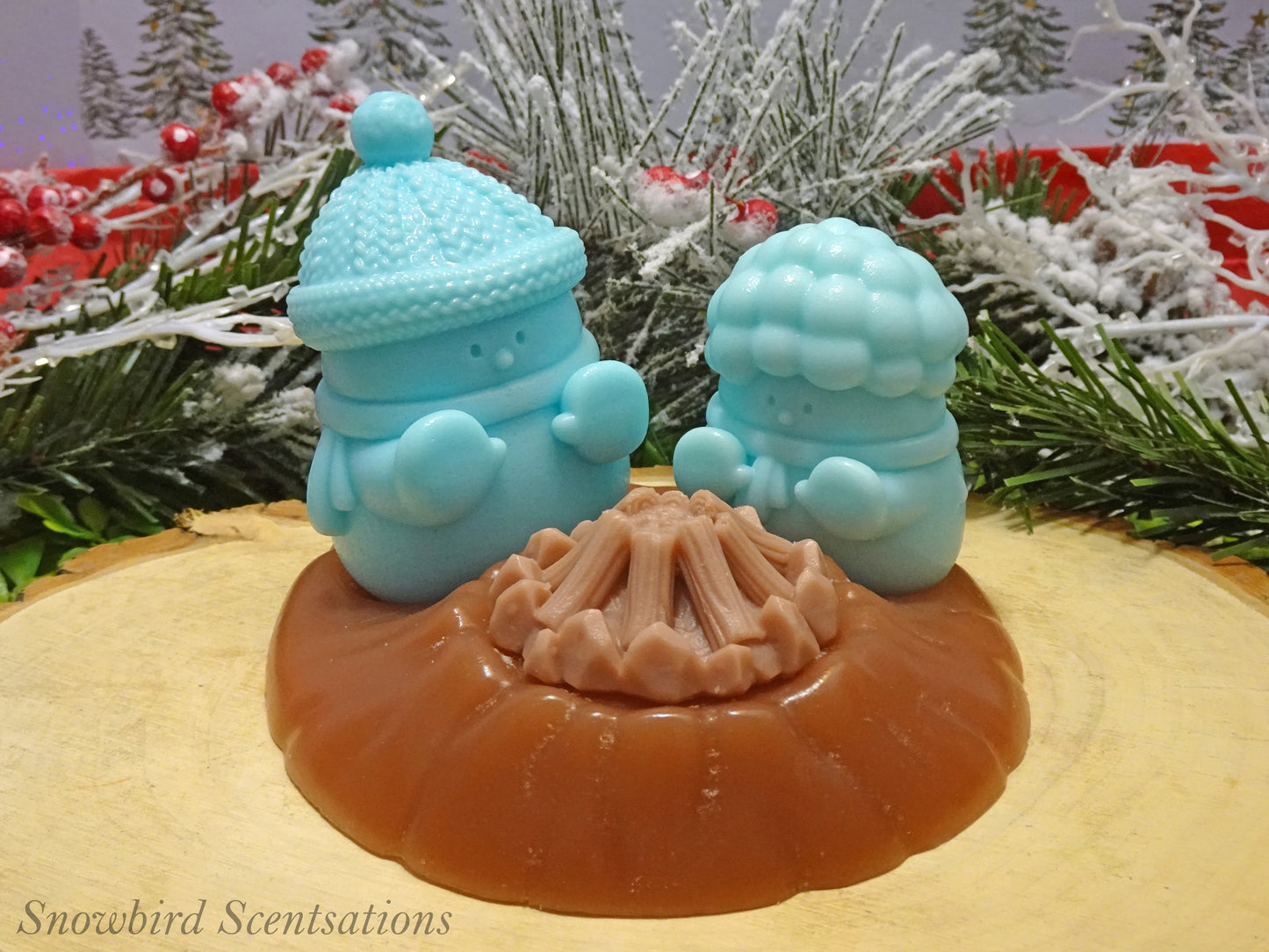 Snowmen By A Campfire Set (Solid or Painted)