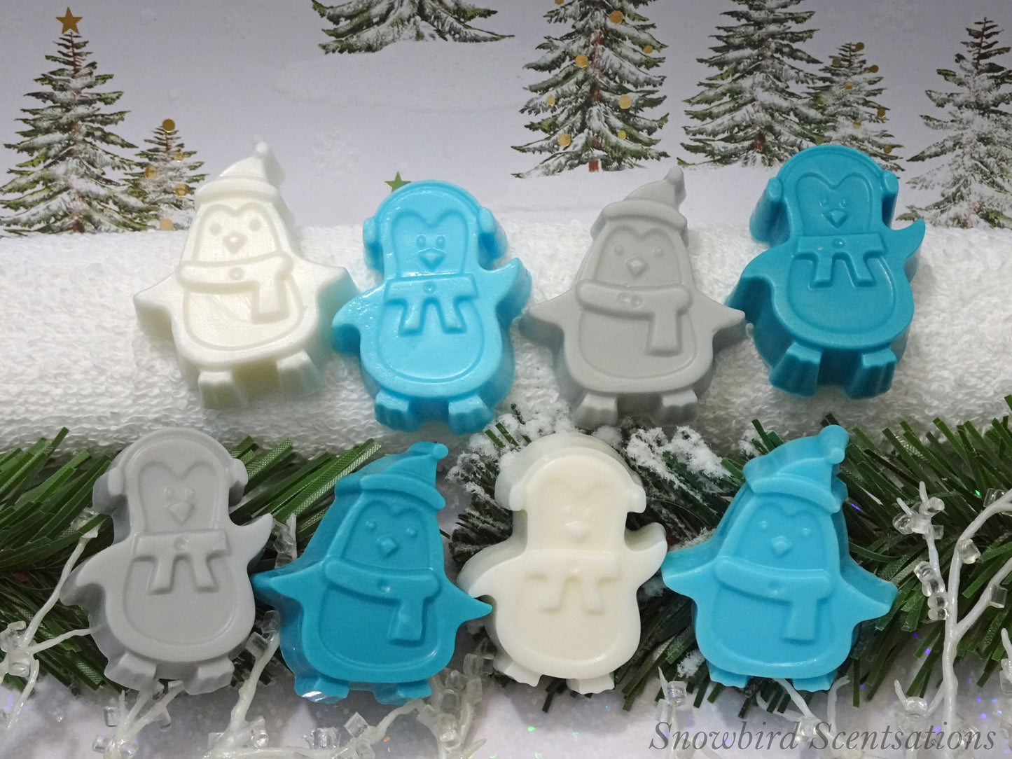 Penguin with Earmuffs or Toboggan (Solid or Painted)