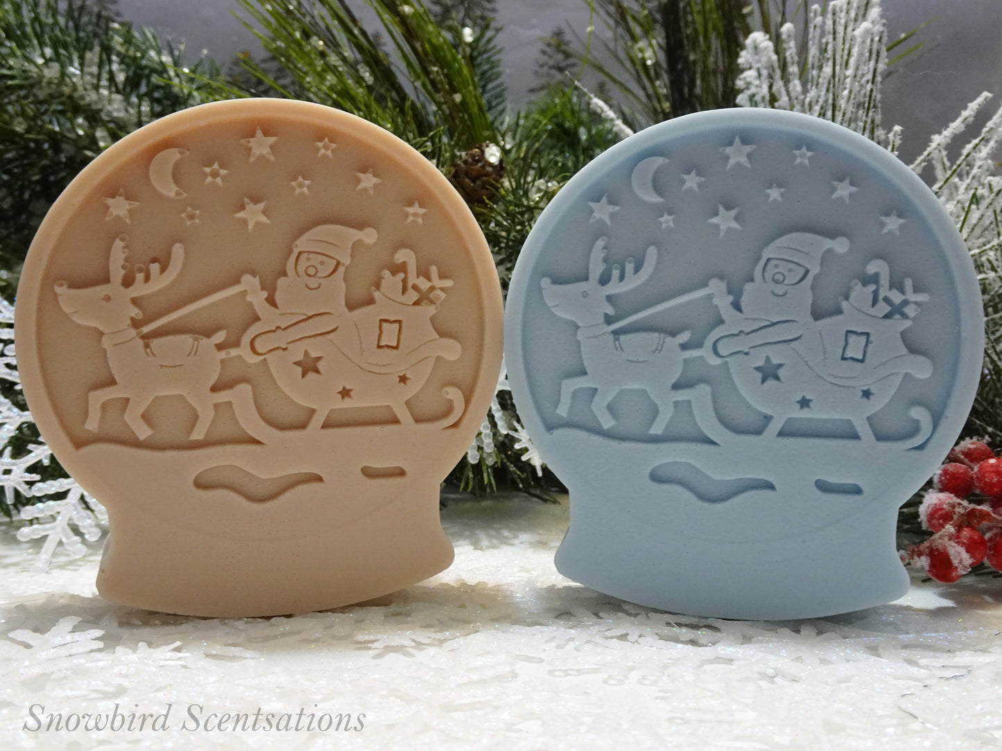 Christmas Santa Snow Globe (Solid or Painted)