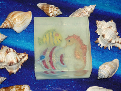 Ocean Embed: Seahorse & Fish