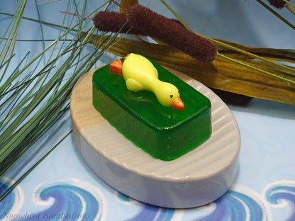 Lying Duck on Soap Bar