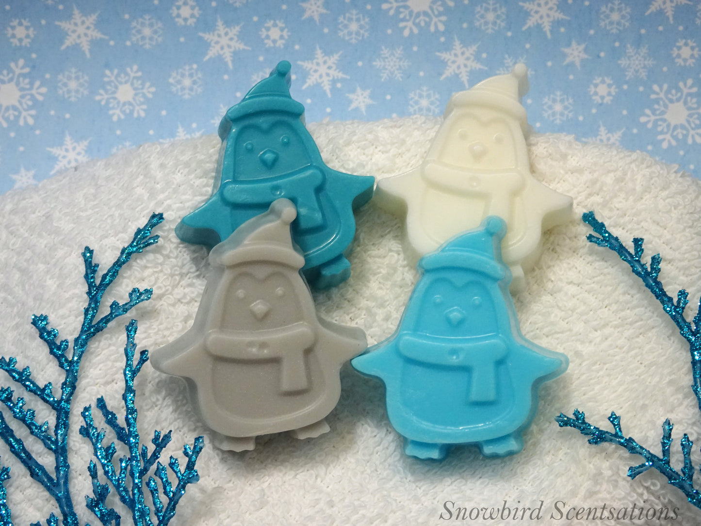 Penguin with Earmuffs or Toboggan (Solid or Painted)