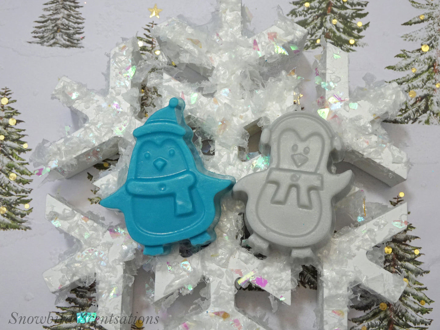 Penguin with Earmuffs or Toboggan (Solid or Painted)