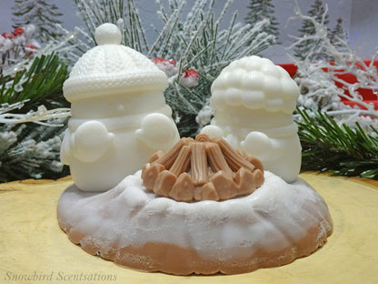 Snowmen By A Campfire Set (Solid or Painted)