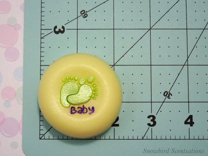 Footprints & "Baby" Disc Soap (Painted)