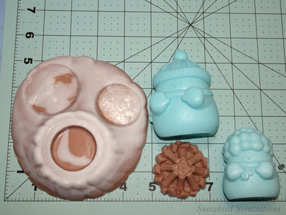 Snowmen By A Campfire Set (Solid or Painted)