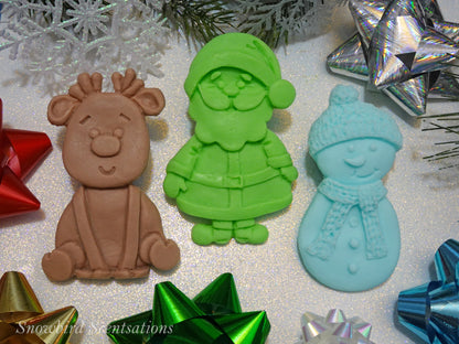 Santa, Reindeer, or Snowman Soap (Solid or Painted)