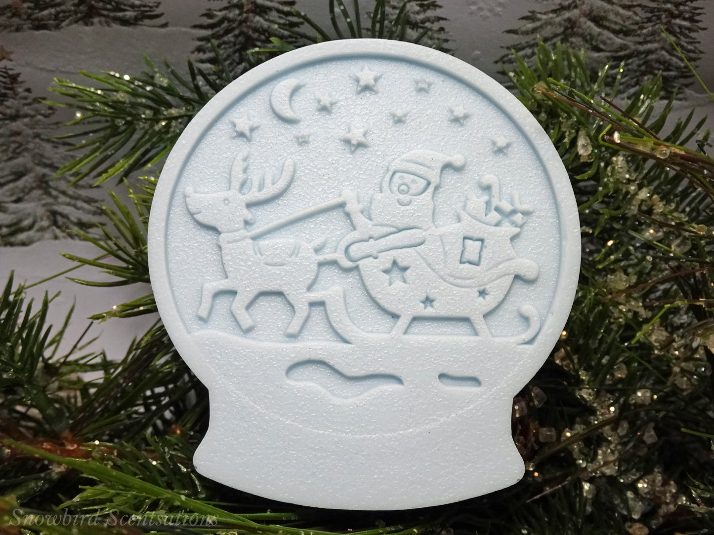 Christmas Santa Snow Globe (Solid or Painted)