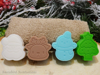 Santa, Reindeer, Snowman, & Christmas Tree - Set of 4 (Solid or Painted)