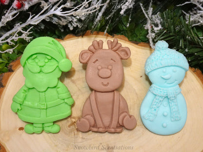 Santa, Reindeer, or Snowman Soap (Solid or Painted)