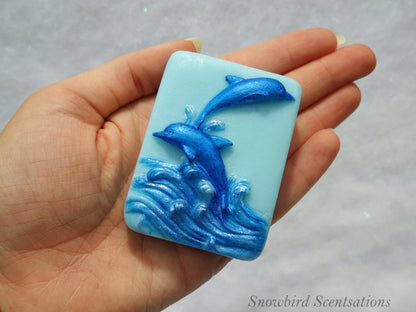 Dolphins with Waves Bar (Solid or Painted)