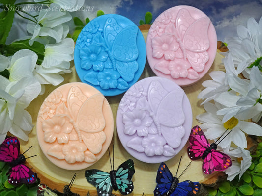 Butterfly with Flowers Oval Bar (Solid)