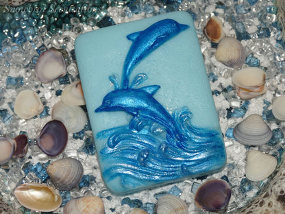 Dolphins with Waves Bar (Solid or Painted)