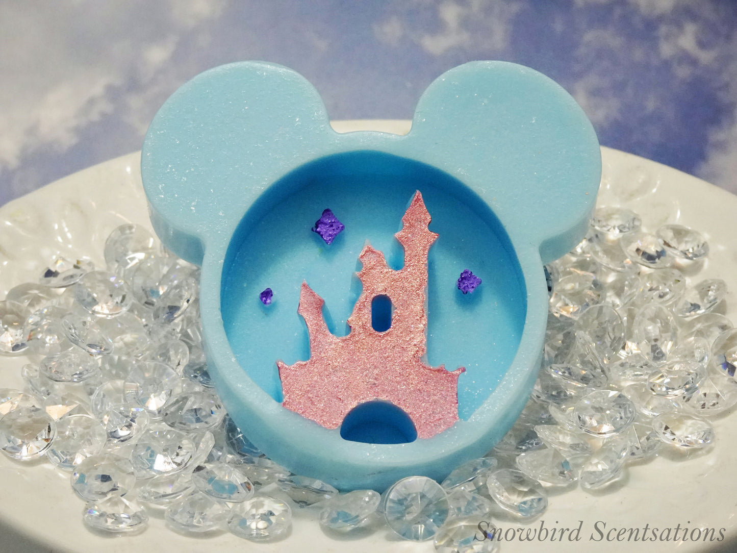Mickey Ears with Castle (Painted)
