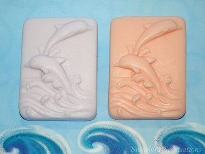 Dolphins with Waves Bar (Solid or Painted)