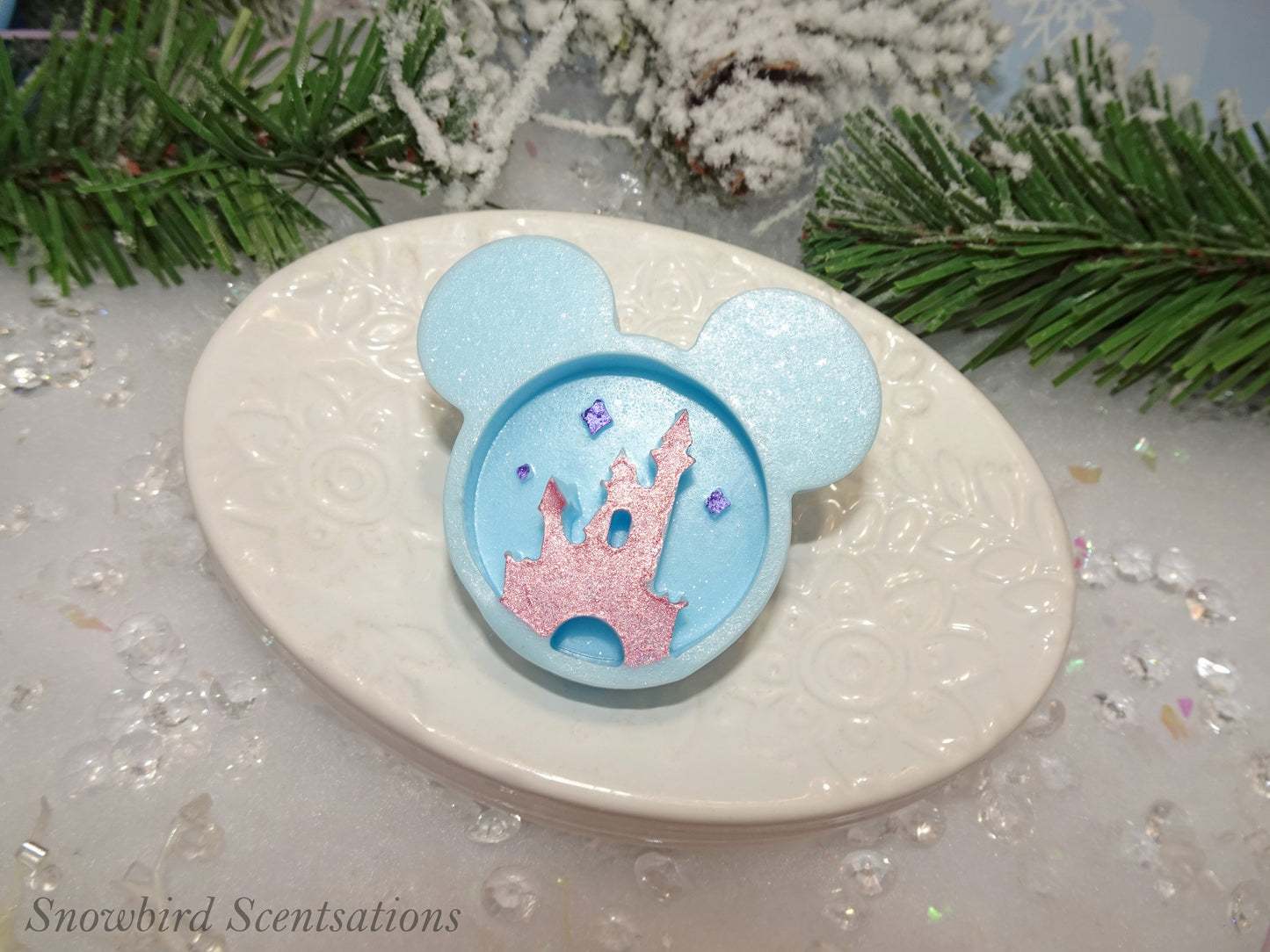 Mickey Ears with Castle (Painted)