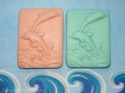 Dolphins with Waves Bar (Solid or Painted)