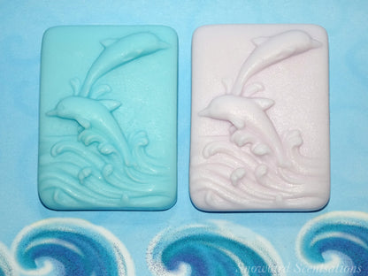 Dolphins with Waves Bar (Solid or Painted)